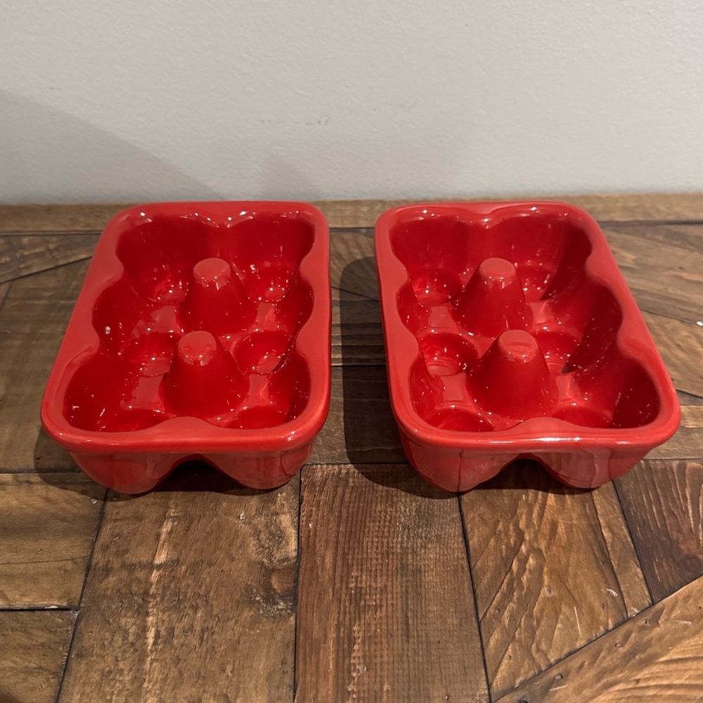 Red Ceramic Egg Trays Stackable Target